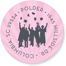 Noteworthy Collections - Address Labels (3 Square Grad Pink) (Q-1054)