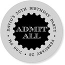 Noteworthy Collections - Address Labels (Admission Ticket Black) (Q-1116)
