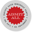 Noteworthy Collections - Address Labels (Admission Ticket Red) (Q-1117)