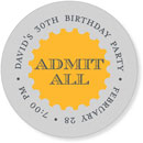 Noteworthy Collections - Address Labels (Admission Ticket Bright Gold) (Q-1118)