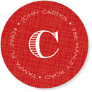 Noteworthy Collections - Address Labels (3 Square Red) (Q-1201)