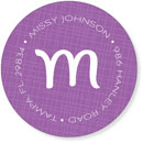 Noteworthy Collections - Address Labels (3 Square Plum) (Q-1205)