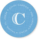 Noteworthy Collections - Address Labels (3 Square Chambray) (Q-1206)