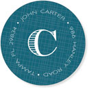 Noteworthy Collections - Address Labels (3 Square Teal) (Q-1207)
