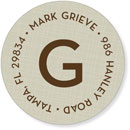 Noteworthy Collections - Address Labels (4 Square Khaki) (Q-1313)