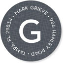 Noteworthy Collections - Address Labels (4 Square Grey) (Q-1314)