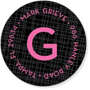 Noteworthy Collections - Address Labels (4 Square Black) (Q-1318)