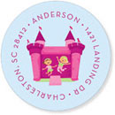 Noteworthy Collections - Address Labels (3 Square Bounce House Pink) (Q-956)