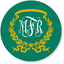 Noteworthy Collections - Address Labels (Acanthus Horizontal - Green & Gold) (QG-369)