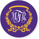 Noteworthy Collections - Address Labels (Acanthus Horizontal - Purple & Bright Gold) (QG-370)