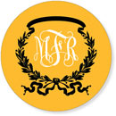 Noteworthy Collections - Address Labels (Acanthus Horizontal - Bright Gold & Black) (QG-371)