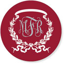 Noteworthy Collections - Address Labels (Acanthus Horizontal - Maroon & Silver) (QG-372)