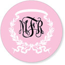 Noteworthy Collections - Address Labels (Acanthus Horizontal - Pink & Black) (QG-373)