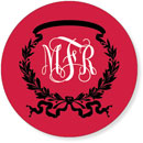 Noteworthy Collections - Address Labels (Acanthus Horizontal - Red & Black) (QG-374)