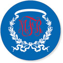 Noteworthy Collections - Address Labels (Acanthus Horizontal - Red & Blue) (QG-375)