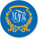 Noteworthy Collections - Address Labels (Acanthus Horizontal - Royal & Bright Gold) (QG-376)