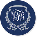 Noteworthy Collections - Address Labels (Acanthus Horizontal - Navy & Silver) (QG-377)