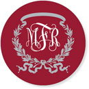 Noteworthy Collections - Address Labels (Acanthus Horizontal - Maroon) (QG-380)