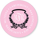 Noteworthy Collections - Address Labels (Acanthus with Ribbon - Pink & Black) (QG-386)