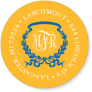 Noteworthy Collections - Address Labels (Acanthus with Ribbon - Royal & Bright Gold) (QG-389)