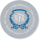 Noteworthy Collections - Address Labels (Acanthus with Ribbon - Blue) (QG-391)