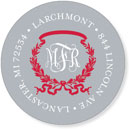 Noteworthy Collections - Address Labels (Acanthus with Ribbon - Red) (QG-392)