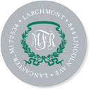 Noteworthy Collections - Address Labels (Acanthus with Ribbon - Green) (QG-394)