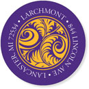 Noteworthy Collections - Address Labels (Antique Swirls � Purple & Bright Gold) (QG-396)