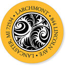 Noteworthy Collections - Address Labels (Antique Swirls � Bright Gold & Black) (QG-397)