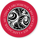 Noteworthy Collections - Address Labels (Antique Swirls � Red & Black) (QG-400)