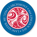 Noteworthy Collections - Address Labels (Antique Swirls � Red & Blue) (QG-401)