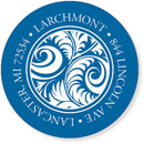 Noteworthy Collections - Address Labels (Antique Swirls � Blue & White) (QG-404)
