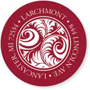 Noteworthy Collections - Address Labels (Antique Swirls � Maroon & White) (QG-406)