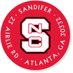 Noteworthy Collections College Address Labels - Red Block S (North Carolina State University) (CQ-NCS01)