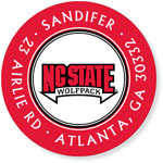 Noteworthy Collections College Address Labels - Wolfpack Red (North Carolina State University) (CQ-NCS08)