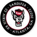 Noteworthy Collections College Address Labels - Mr. Wuf Black and White (North Carolina State University) (CQ-NCS13)