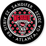 Noteworthy Collections College Address Labels - Wolfpack Polka Dot Black (North Carolina State University) (CQ-NCS17)