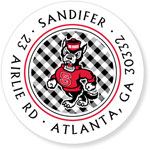 Noteworthy Collections College Address Labels - Gingham White (North Carolina State University) (CQ-NCS18)