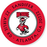 Noteworthy Collections College Address Labels - Mr. Wuf Standing Red (North Carolina State University) (CQ-NCS22)