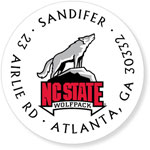 Noteworthy Collections College Address Labels - Howling Wolf White (North Carolina State University) (CQ-NCS23)