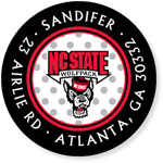 Noteworthy Collections College Address Labels - Wolfpack Polka Dot Grey (North Carolina State University) (CQ-NCS26)