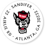 Noteworthy Collections College Address Labels - Mr. Wuf White (North Carolina State University) (CQ-NCS30)