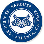 Noteworthy Collections College Address Labels - Owl (Rice University) (CQ-RIC02)