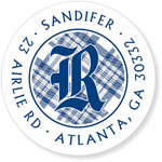 Noteworthy Collections College Address Labels - Plaid (Rice University) (CQ-RIC04)