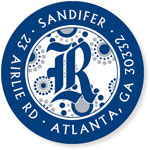 Noteworthy Collections College Address Labels - Circle Burst (Rice University) (CQ-RIC05)