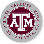 Noteworthy Collections College Address Labels - Block Initials Gray (Texas A&M University) (CQ-TAM11)