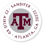 Noteworthy Collections College Address Labels - White & Gray (Texas A&M University) (CQ-TAM24)