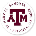 Noteworthy Collections College Address Labels - Simple White (Texas A&M University) (CQ-TAM25)