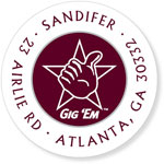 Noteworthy Collections College Address Labels - Gig Em White (Texas A&M University) (CQ-TAM27)