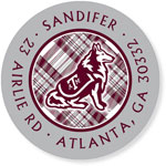 Noteworthy Collections College Address Labels - Aggies Plaid Gray (Texas A&M University) (CQ-TAM29)